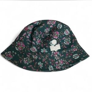 Isabel Marant Floral Bucket Hat Green Pink Logo Size 57